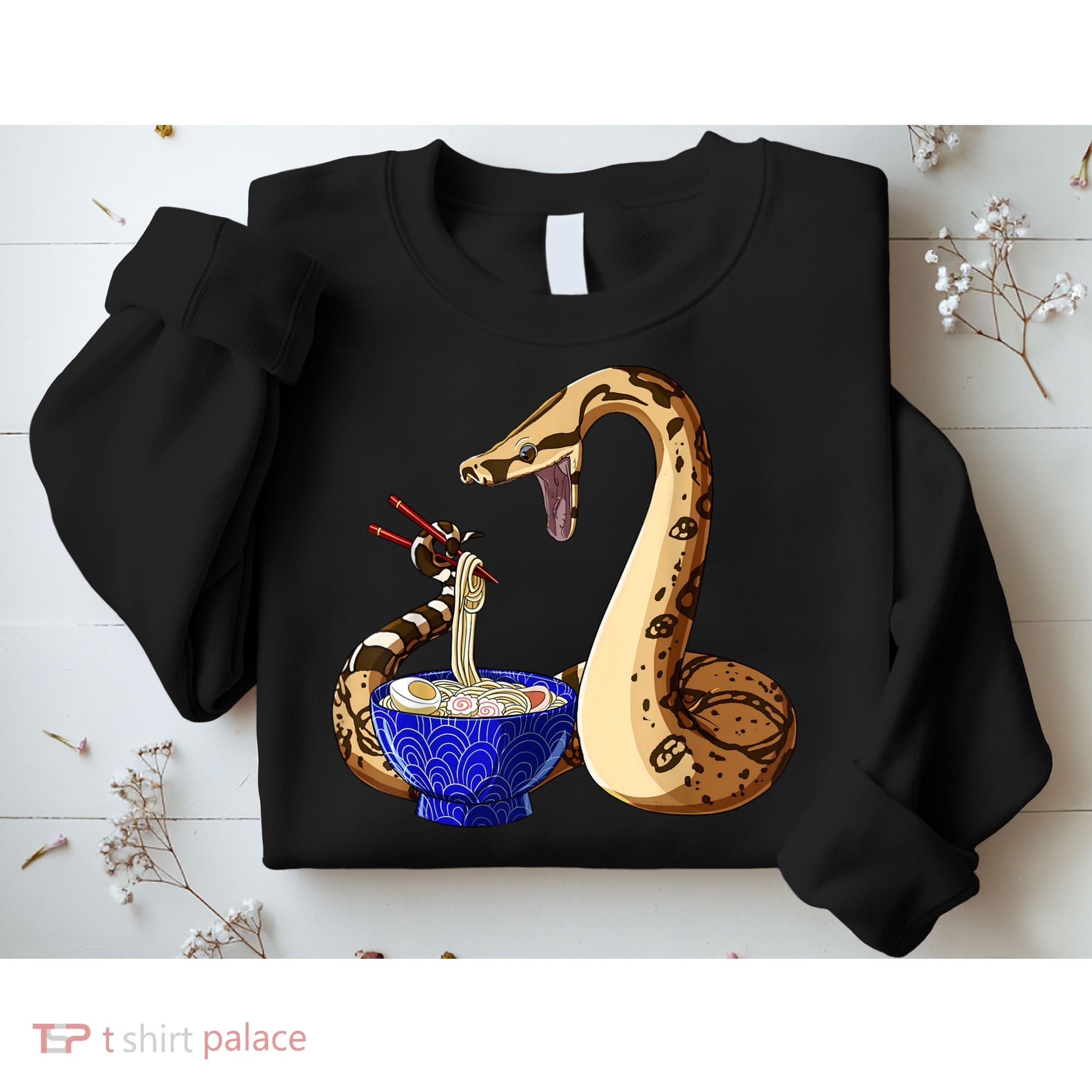 Funny Japanese Kawaii Ramen Noodles Snake Boa Constrictor Sweatshirt