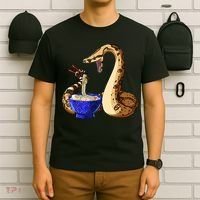 Funny Japanese Kawaii Ramen Noodles Snake Boa Constrictor T-Shirt thumb 6