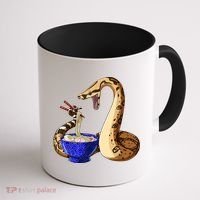 Funny Japanese Kawaii Ramen Noodles Snake Boa Constrictor Coffee Mug thumb 1