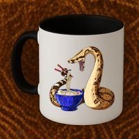 Funny Japanese Kawaii Ramen Noodles Snake Boa Constrictor Coffee Mug thumb 2