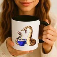 Funny Japanese Kawaii Ramen Noodles Snake Boa Constrictor Coffee Mug thumb 3