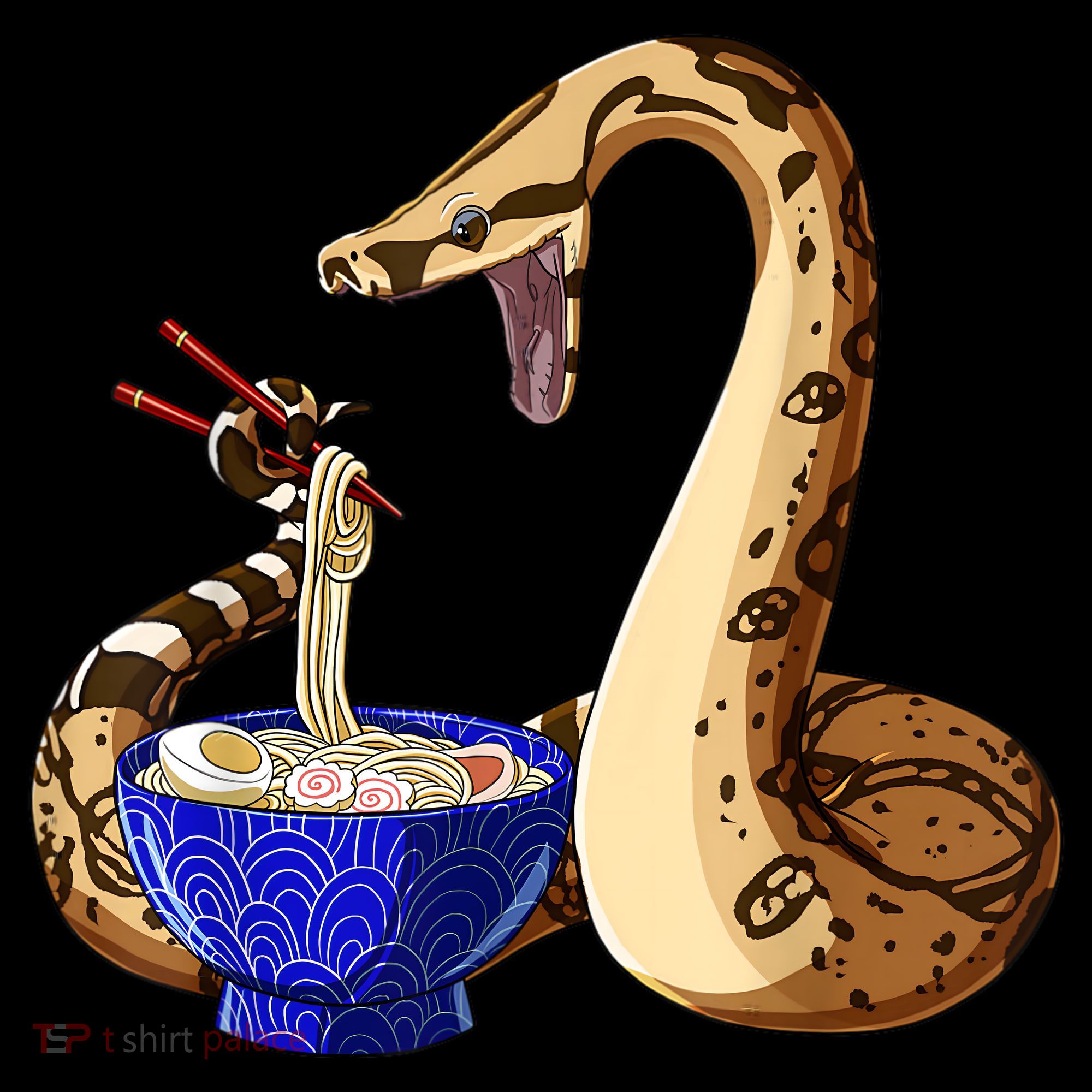 Funny Japanese Kawaii Ramen Noodles Snake Boa Constrictor Coffee Mug