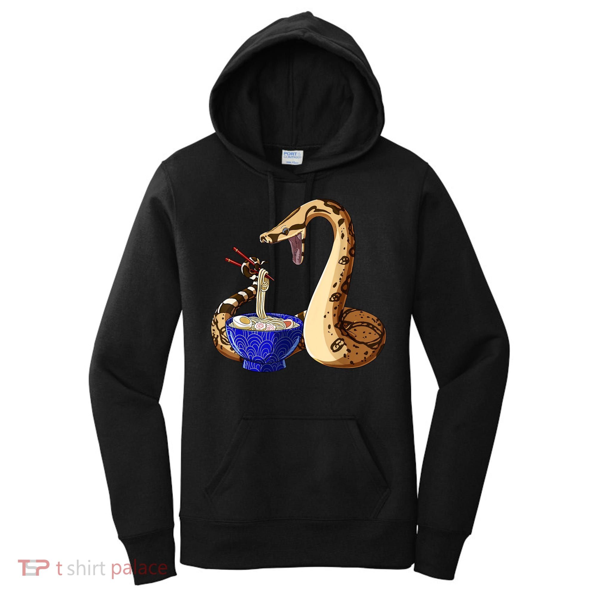 Funny Japanese Kawaii Ramen Noodles Snake Boa Constrictor Women's Hoodie