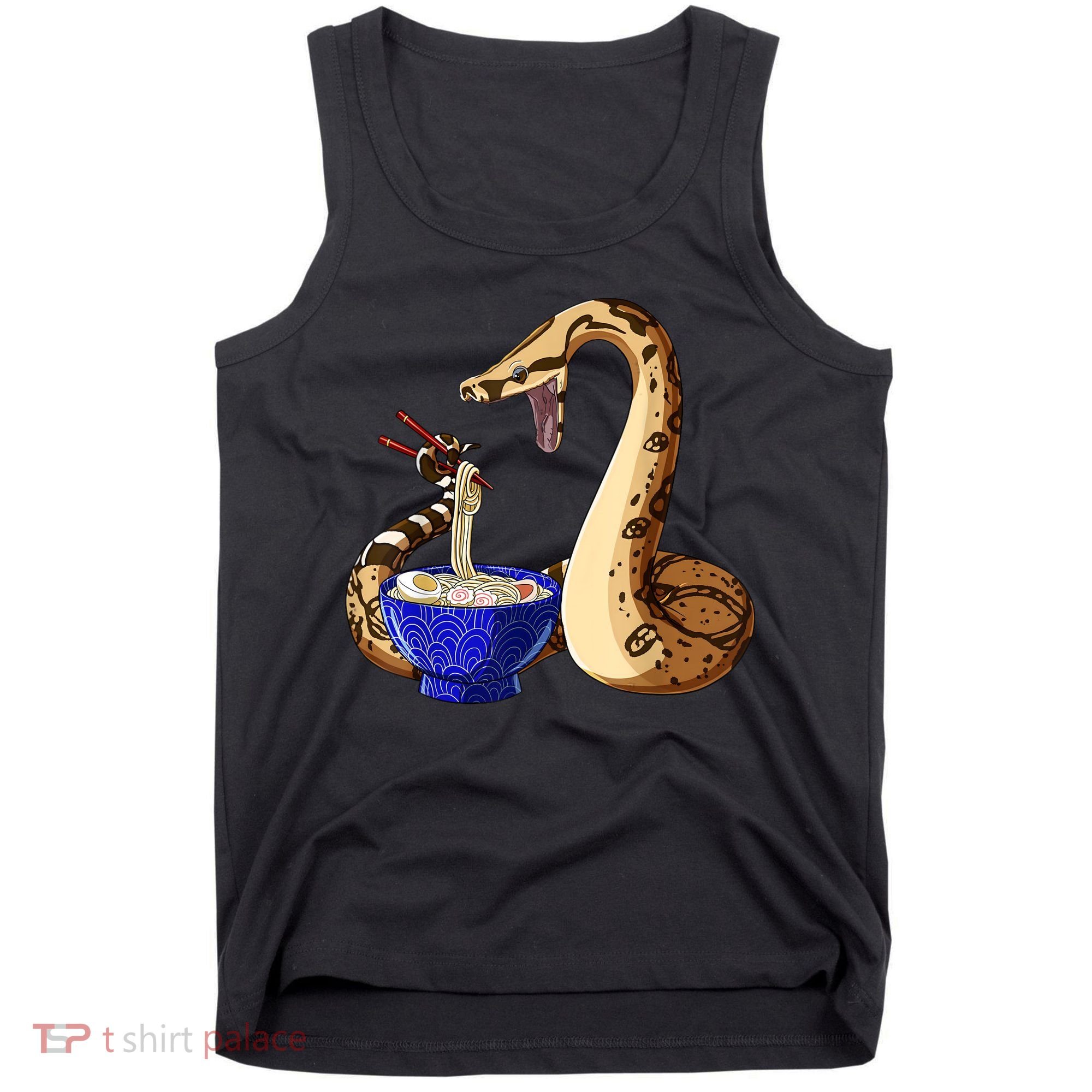 Funny Japanese Kawaii Ramen Noodles Snake Boa Constrictor Tank Top