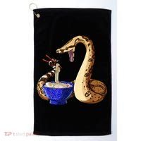 Funny Japanese Kawaii Ramen Noodles Snake Boa Constrictor Golf Towel thumb 0