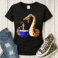 Funny Japanese Kawaii Ramen Noodles Snake Boa Constrictor Women's T-Shirt thumb 3