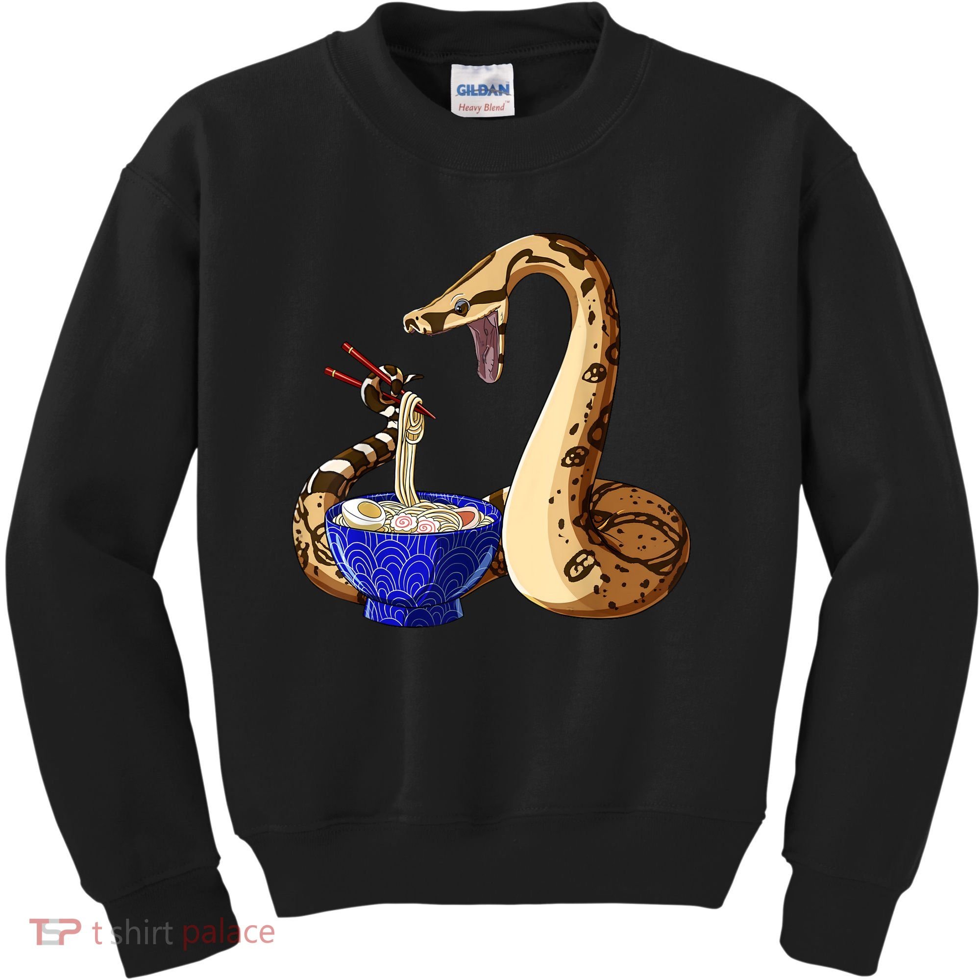 Funny Japanese Kawaii Ramen Noodles Snake Boa Constrictor Kids Sweatshirt