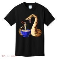 Funny Japanese Kawaii Ramen Noodles Snake Boa Constrictor Kids T-Shirt thumb 0