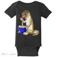Funny Japanese Kawaii Ramen Reptile Leopard Gecko Baby Bodysuit thumb 0