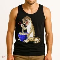 Funny Japanese Kawaii Ramen Reptile Leopard Gecko Tank Top thumb 3