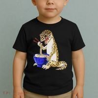 Funny Japanese Kawaii Ramen Reptile Leopard Gecko Toddler T-Shirt thumb 2