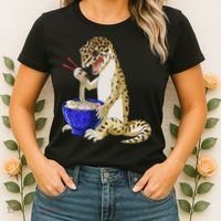 Funny Japanese Kawaii Ramen Reptile Leopard Gecko Women's T-Shirt thumb 2