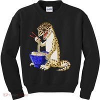 Funny Japanese Kawaii Ramen Reptile Leopard Gecko Kids Sweatshirt thumb 0