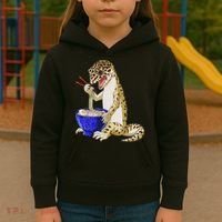 Funny Japanese Kawaii Ramen Reptile Leopard Gecko Kids Hoodie thumb 3