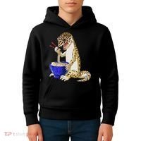 Funny Japanese Kawaii Ramen Reptile Leopard Gecko Kids Hoodie thumb 4