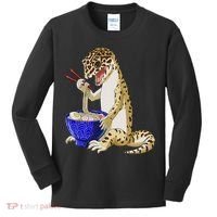Funny Japanese Kawaii Ramen Reptile Leopard Gecko Kids Long Sleeve Shirt thumb 0