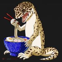 Funny Japanese Kawaii Ra Reptile Leopard Gecko Gift Backpack thumb 2