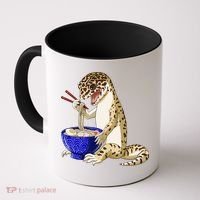 Funny Japanese Kawaii Ra Reptile Leopard Gecko Gift Coffee Mug thumb 0