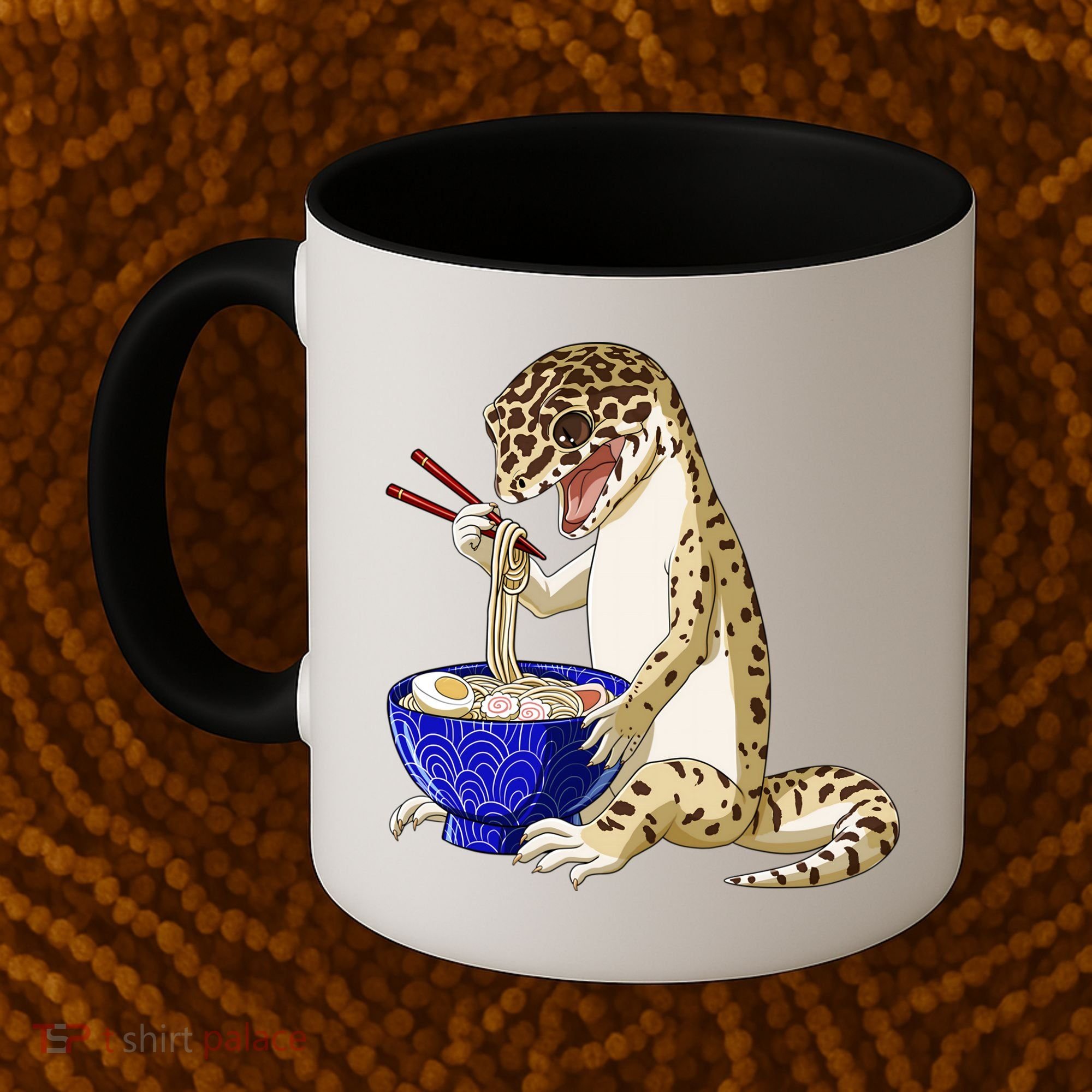 Funny Japanese Kawaii Ra Reptile Leopard Gecko Gift Coffee Mug