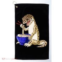Funny Japanese Kawaii Ra Reptile Leopard Gecko Gift Golf Towel thumb 0