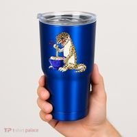 Funny Japanese Kawaii Ra Reptile Leopard Gecko Gift Tumbler thumb 2