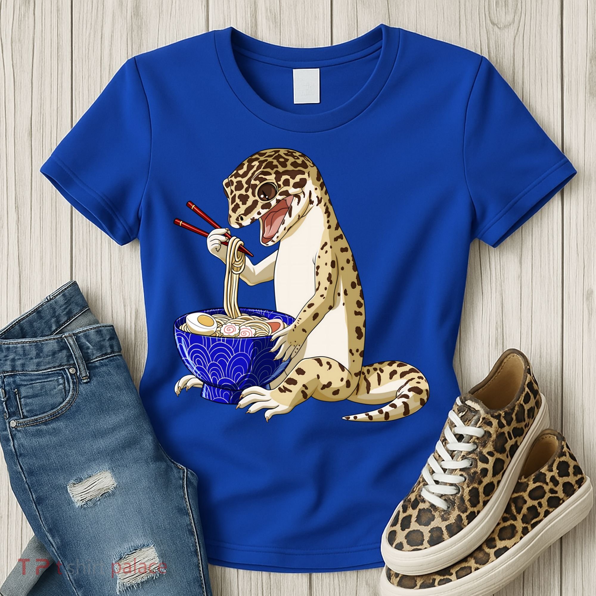 Funny Japanese Kawaii Ra Reptile Leopard Gecko Gift Women's T-Shirt