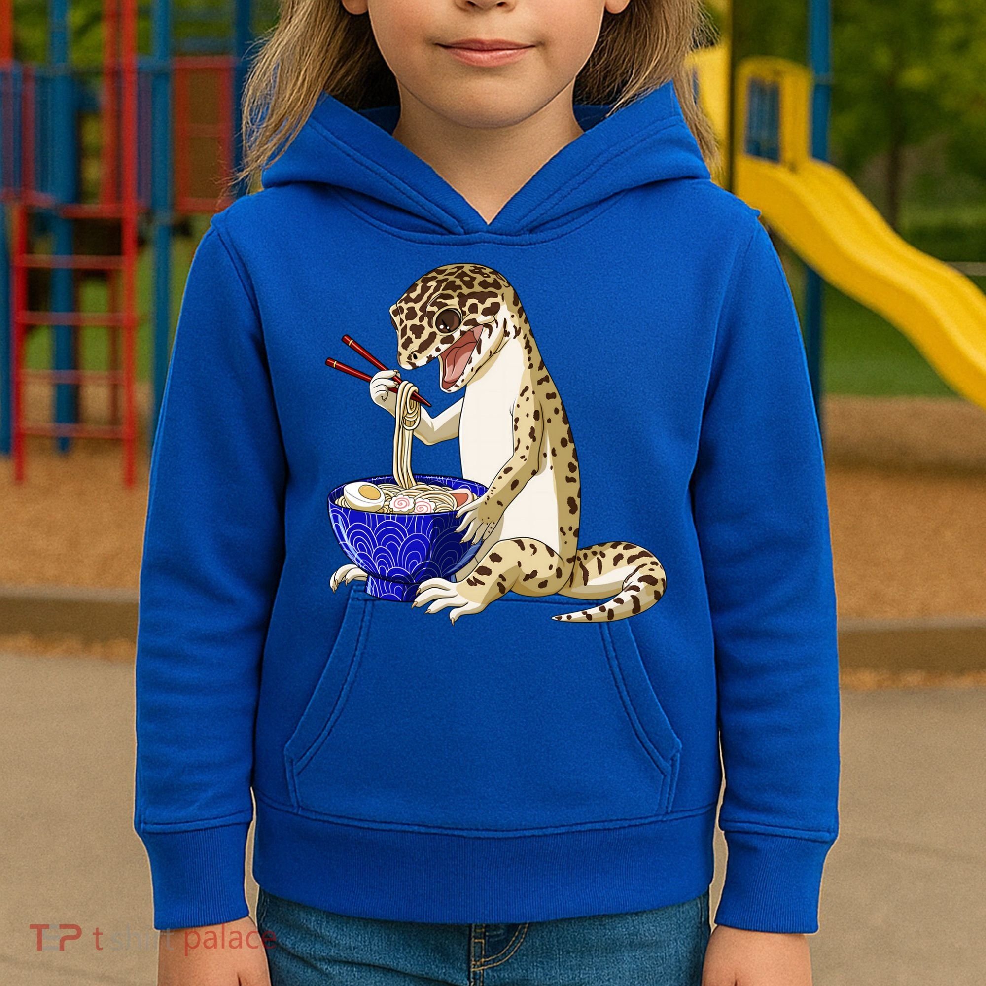Funny Japanese Kawaii Ra Reptile Leopard Gecko Gift Kids Hoodie