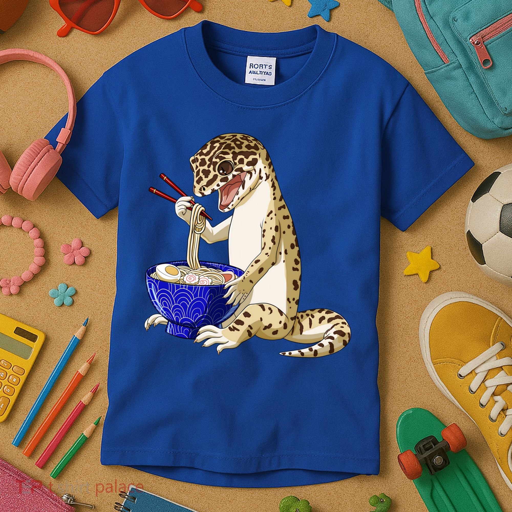 Funny Japanese Kawaii Ra Reptile Leopard Gecko Gift Kids T-Shirt