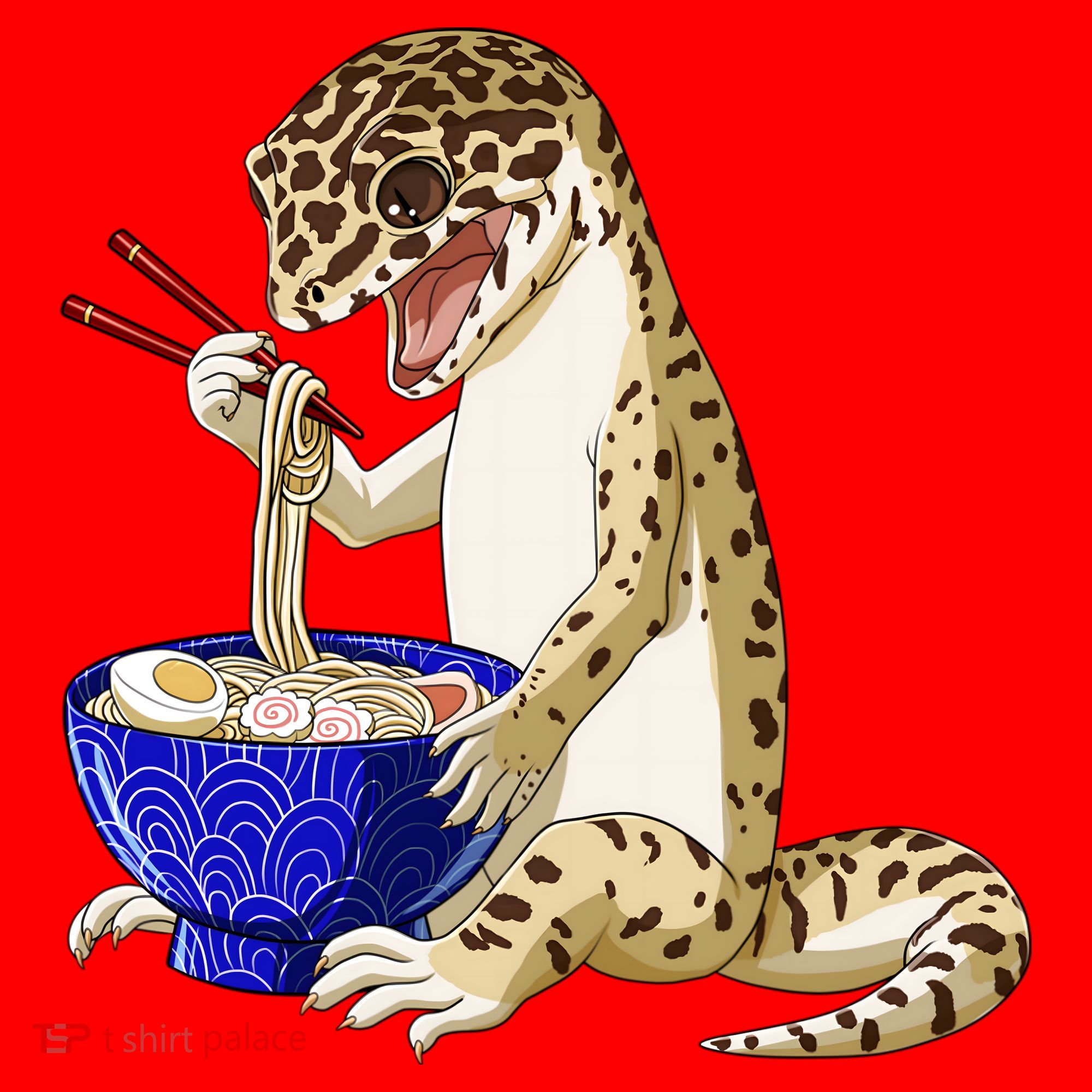 Funny Japanese Kawaii Ra Reptile Leopard Gecko Gift Santa Hat