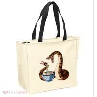 Funny Japanese Kawaii Ramen Snake Cute Ball Python Tote Bag thumb 2