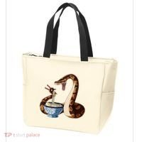 Funny Japanese Kawaii Ramen Snake Cute Ball Python Tote Bag thumb 3