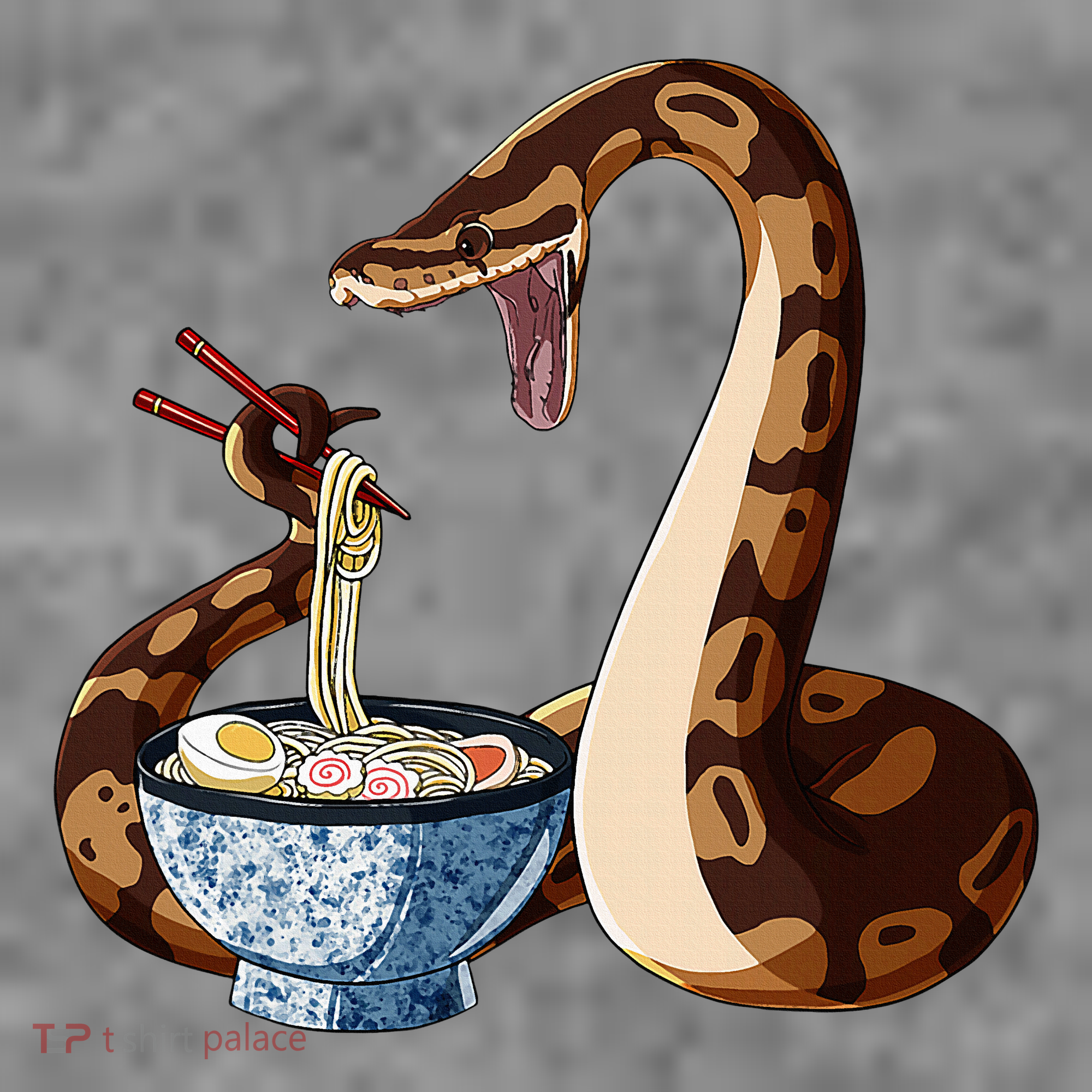Funny Japanese Kawaii Ramen Snake Cute Ball Python Toddler Hoodie