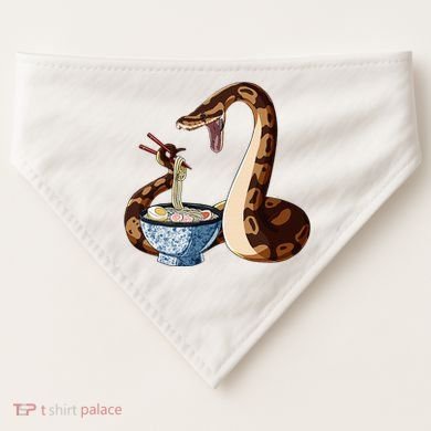 Funny Japanese Kawaii Ramen Snake Cute Ball Python USA-Made Doggie Bandana