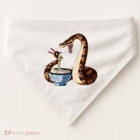Funny Japanese Kawaii Ramen Snake Cute Ball Python USA-Made Doggie Bandana thumb 0