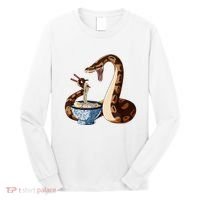 Funny Japanese Kawaii Ramen Snake Cute Ball Python Long Sleeve Shirt thumb 0