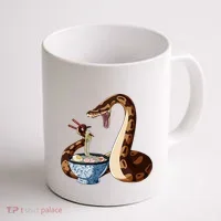Funny Japanese Kawaii Ramen Snake Cute Ball Python Coffee Mug thumb 1