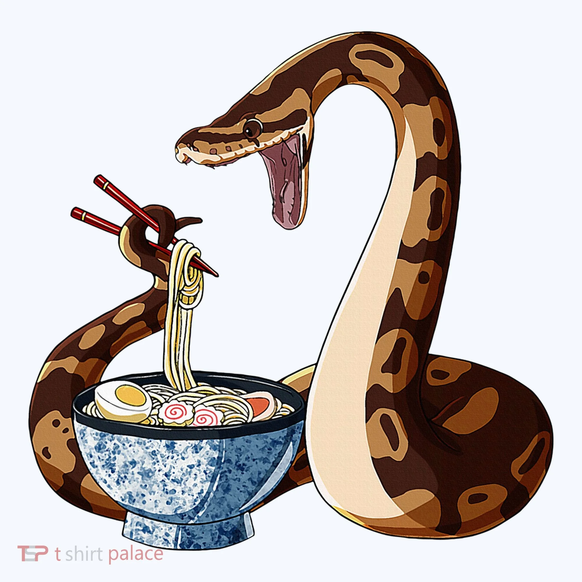 Funny Japanese Kawaii Ramen Snake Cute Ball Python Coffee Mug