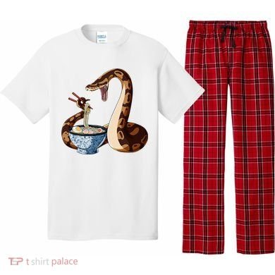 Funny Japanese Kawaii Ramen Snake Cute Ball Python Pajama Set