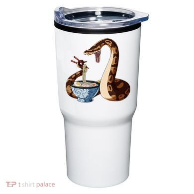 Funny Japanese Kawaii Ramen Snake Cute Ball Python Tumbler