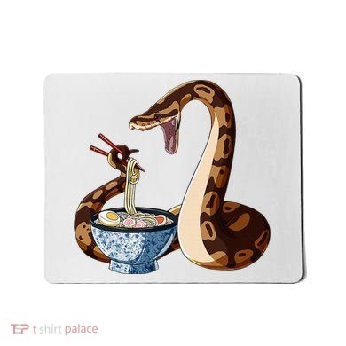 Funny Japanese Kawaii Ramen Snake Cute Ball Python Mousepad