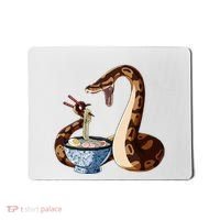 Funny Japanese Kawaii Ramen Snake Cute Ball Python Mousepad thumb 0