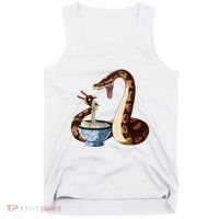 Funny Japanese Kawaii Ramen Snake Cute Ball Python Tank Top thumb 0