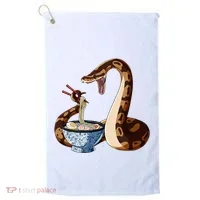 Funny Japanese Kawaii Ramen Snake Cute Ball Python Golf Towel thumb 0