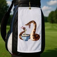 Funny Japanese Kawaii Ramen Snake Cute Ball Python Golf Towel thumb 2
