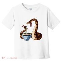 Funny Japanese Kawaii Ramen Snake Cute Ball Python Toddler T-Shirt thumb 0