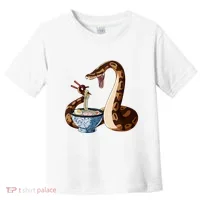 Funny Japanese Kawaii Ramen Snake Cute Ball Python Toddler T-Shirt thumb 0