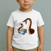 Funny Japanese Kawaii Ramen Snake Cute Ball Python Toddler T-Shirt thumb 2