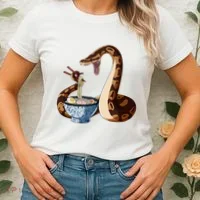 Funny Japanese Kawaii Ramen Snake Cute Ball Python Women's T-Shirt thumb 2
