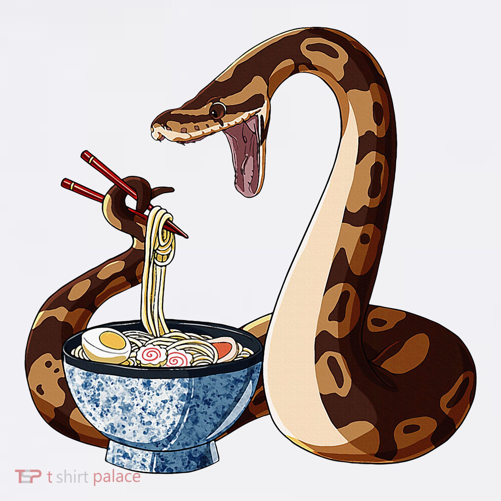 Funny Japanese Kawaii Ramen Snake Cute Ball Python Kids Sweatshirt