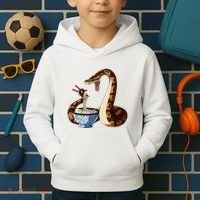 Funny Japanese Kawaii Ramen Snake Cute Ball Python Kids Hoodie thumb 2